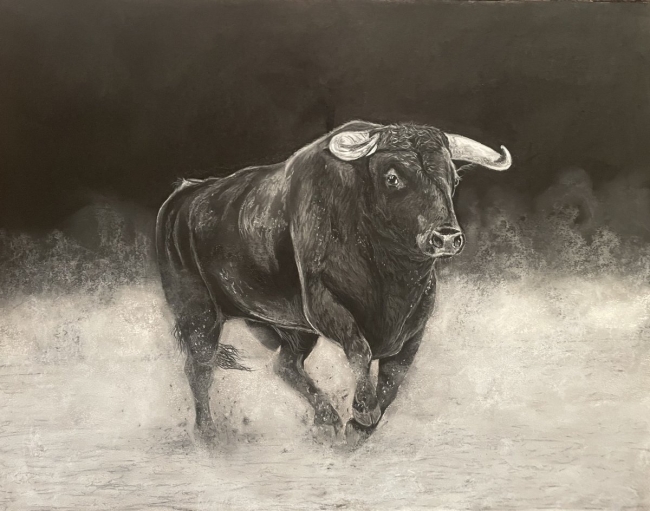" Corrida " pastel grand format